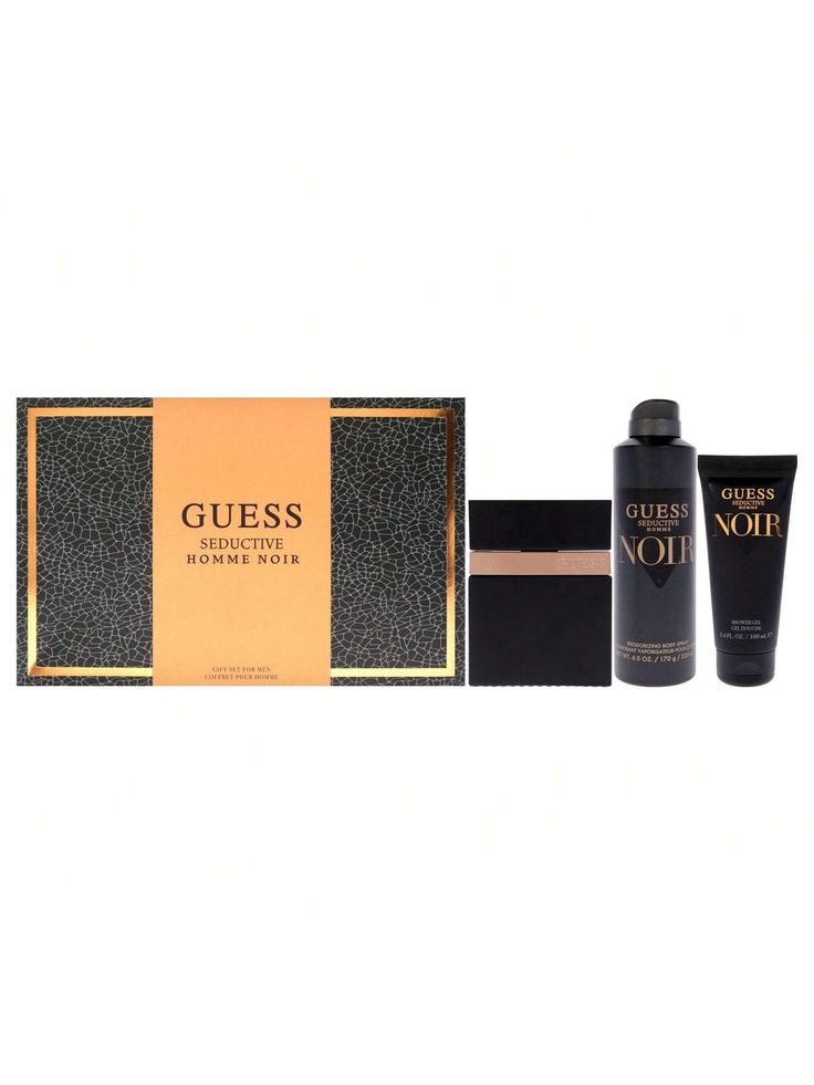 Guess Seductive Homme Noir Estuche Para Caballero 100ml EDT 4 Piezas - Perfume intenso y masculino en Costa Rica